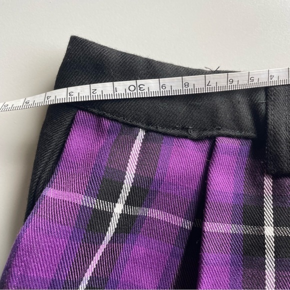 Hot Topic, Purple & Black Pleated Tartan Kilt-Syle Mini Skirt Size Small - Picture 6 of 6